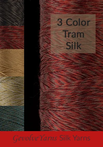 3 color tram silk Yarn