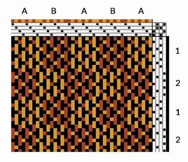 4 shaft turned taquete draft