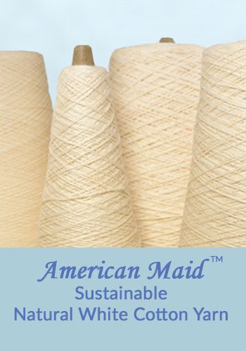 American Maid™ Unmercerized White Cotton Yarn - Lunatic Fringe Yarns
