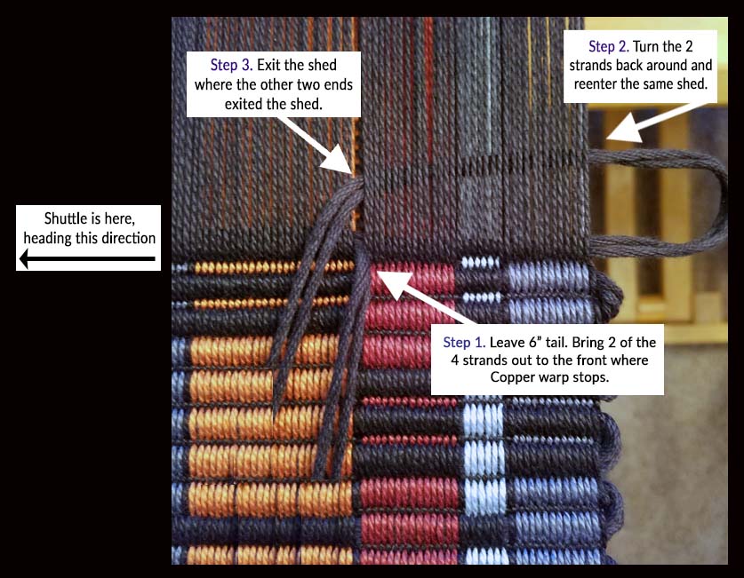 Ending the thick Weft illustrated updated 1-9-2023