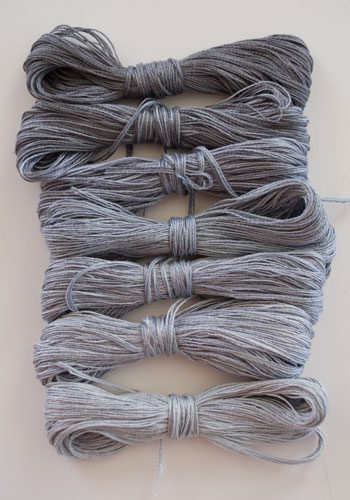 Weft Gradient for Gray Chameleon Scarf