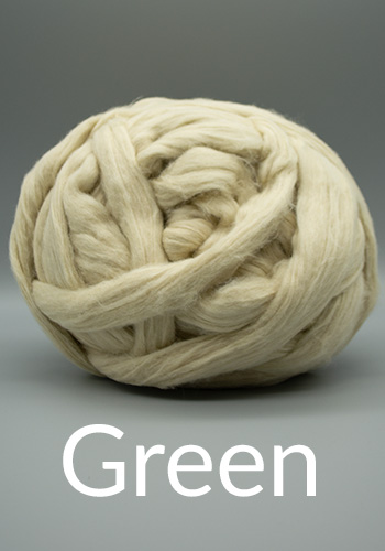 EZ-Spin Sliver, Green, Easy to Spin cotton