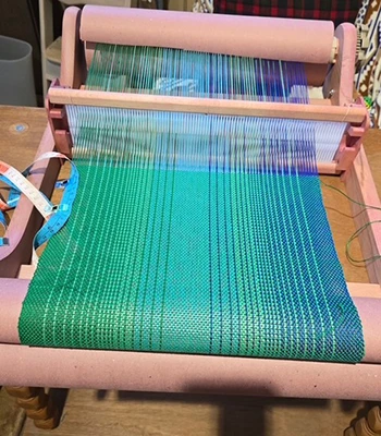 Jinks Hunter Gradient Napkin on the Loom