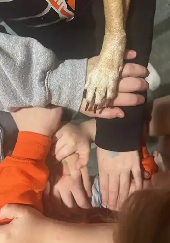 When I talked to a friend about “Weaving with Children.”  Her response was, “I think it would be easier to weave with bacon.” This thought was not lost on me. But I will be victorious. One day I will complete a woven project, all without interruption….and I will be wishing I was weaving with children.