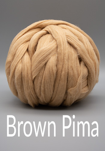 EZ-Spin Brown Pima, Easy to Spin cotton sliver