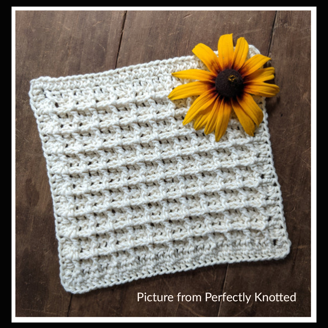 perfectly knotted waffley washcloth